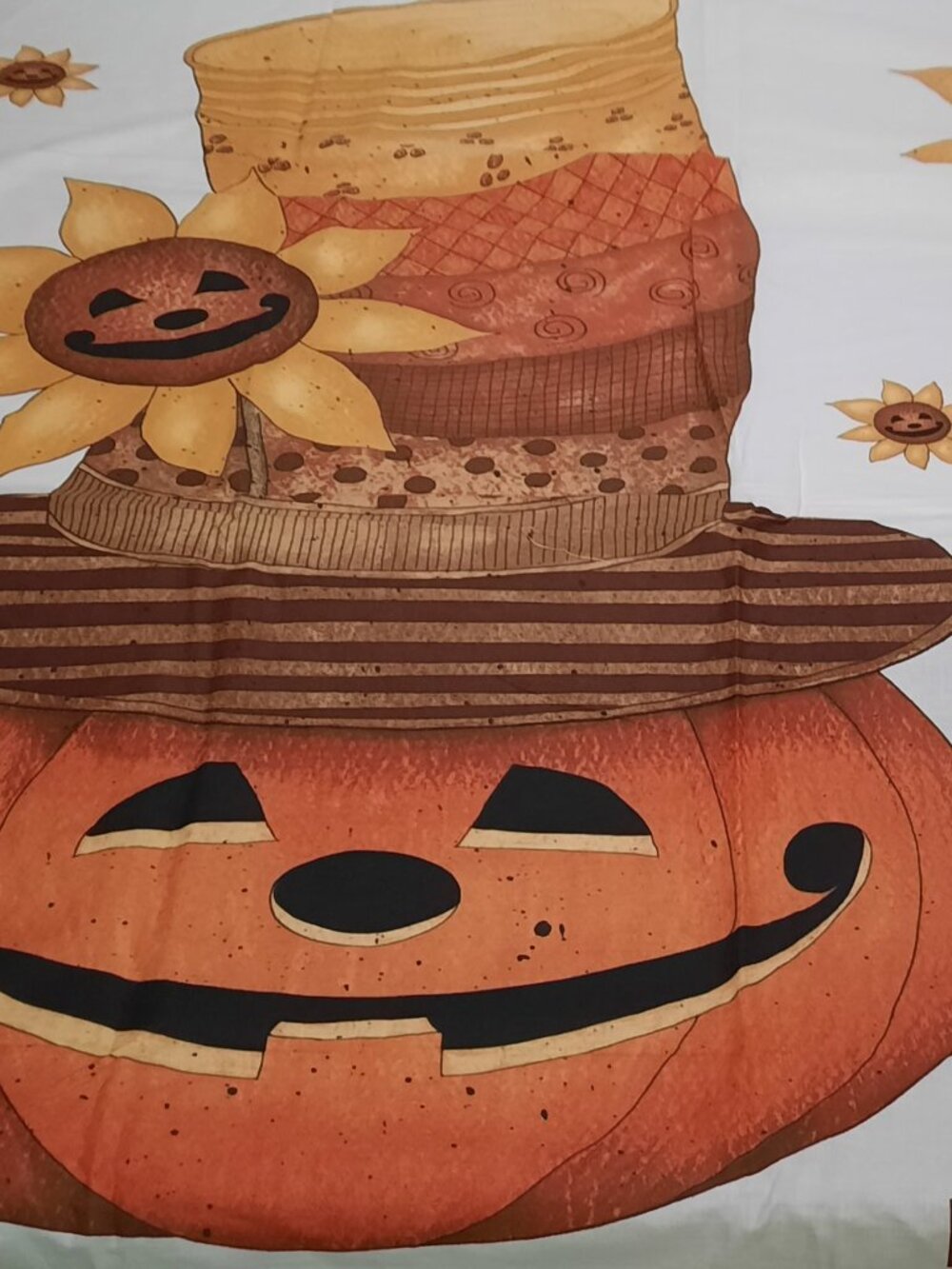 DAISY KINGDOM Patchwork Pete Pumpkin DOOR PANEL #0912 Halloween Fall Decor V58